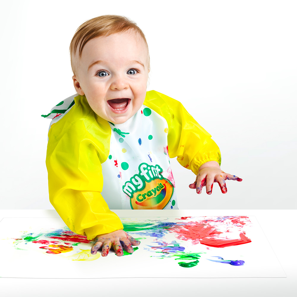 幼兒可水洗手指畫顏料4色組(紅/黃/藍/綠)