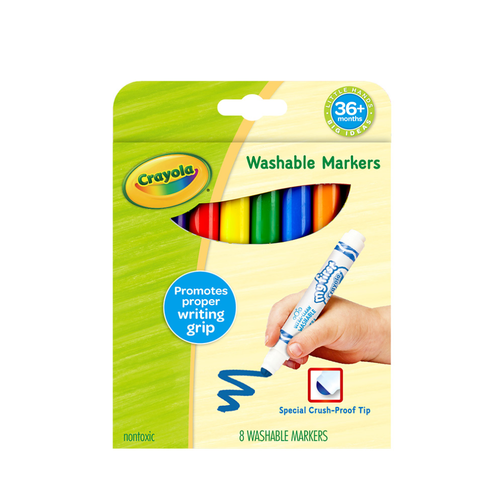 幼兒可水洗彩色筆8色